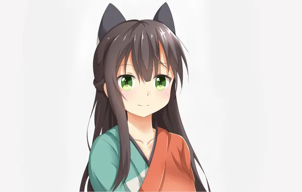 Neko, anime, cat, pretty, asian, manga, japanese, kimono