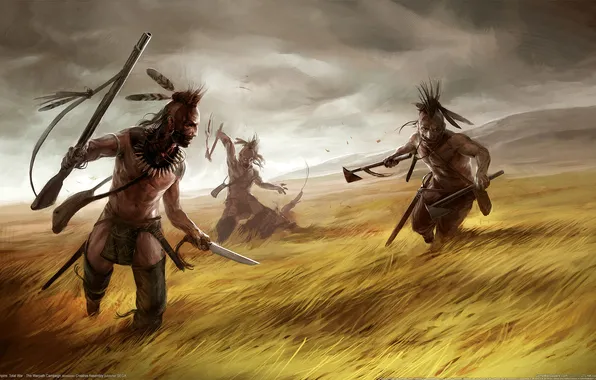 Картинка поле, индейцы, the warpath campaign, empire total war, следопыты