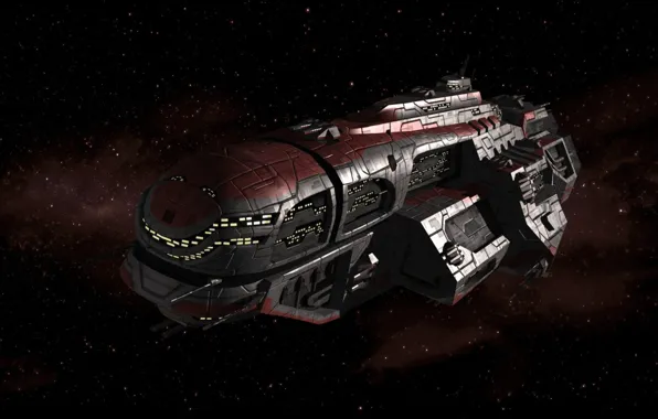 Космос, корабль, звёзды, Huaxia Battleship, оснащение