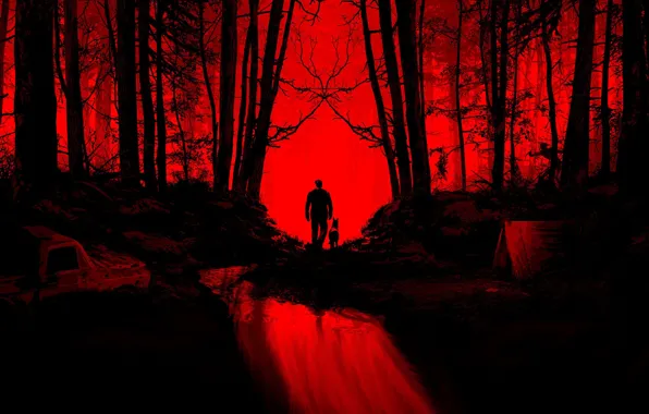 Лес, Красный, тени, Чёрный, Blair Witch