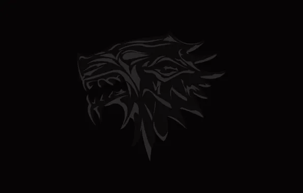 Картинка волк, логотип, герб, Game of Thrones, house of stark