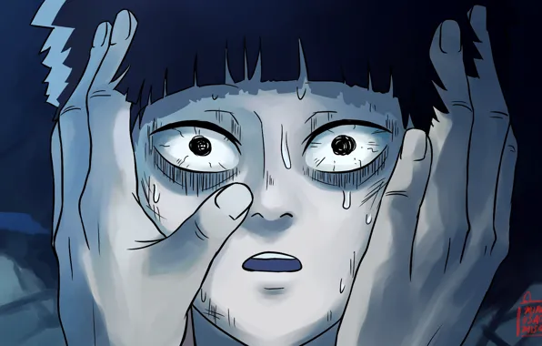 Взгляд, удивление, руки, школьник, Mob Psycho 100, Моб психо 100