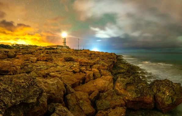 Море, скалы, берег, панорама