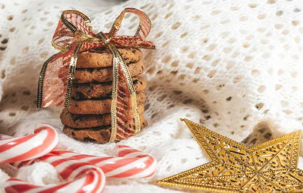 Звезда, печенье, Рождество, конфеты, Новый год, леденцы