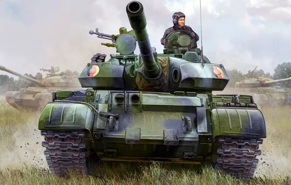 Основной боевой танк, NVA, Nationale Volksarmee, советский средний танк, вооружённые силы ГДР, Т-55АМ2, Создан на …