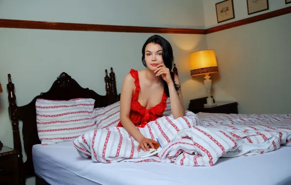 Cleavage, boobs, model, tits, breasts, bedroom, gorgeous, photoshoot