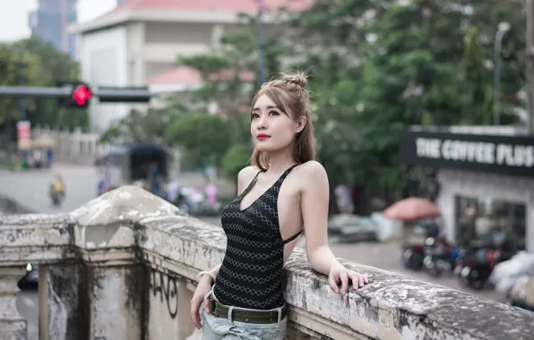 Картинка взгляд, поза, азиатка, красивая девушка, look, beautiful girl, asian, pose