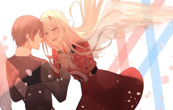 Девушка, романтика, парень, 002, Darling In The Frankxx, Милый во Франксе, Хиро