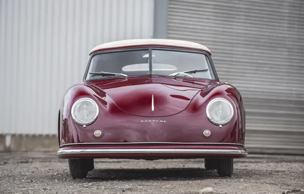 Porsche, 356, 1951, burgundy, Porsche 356 1300 Cabriolet