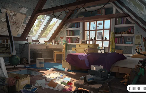 Беспорядок, помещение, room, увлечение, Common’hood 2