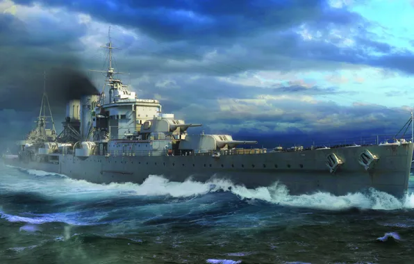 Великобритания, крейсер, тяжёлый, royal navy, Ли Лао, HMS Exeter