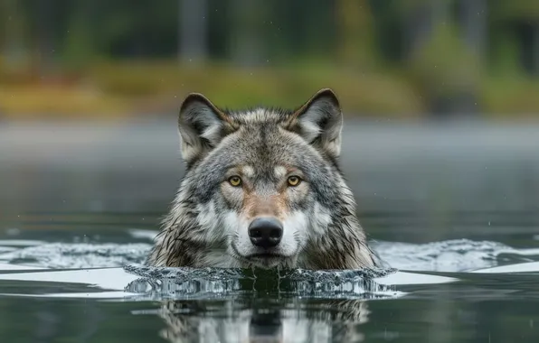 Картинка nature, snow, predator, face, animal, wolf, wildlife, portrait