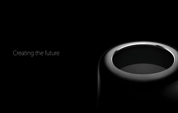 Картинка дизайн, Apple, черный фон, качество, 2014, Mac Pro, новый порядок мощи, Черный глянец