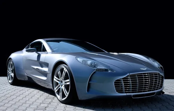 Картинка Aston Martin, фары, астон мартин, передок, One-77