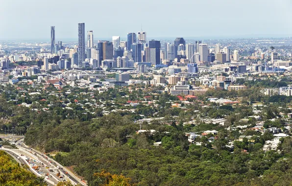Картинка город, фото, дома, Австралия, мегаполис, Brisbane