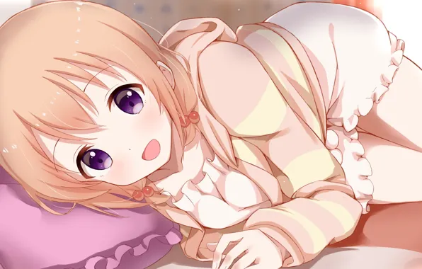 Взгляд, Девочка, Аниме, Gochuumon wa usagi desu ka?