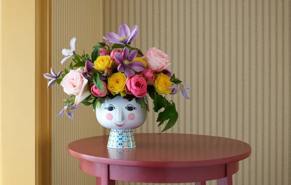 Картинка Цветы, Фарфор, Декор, Decor, Porcelain, Цветочный горшок, Bjorn Wiinblad Eva Flowerpot