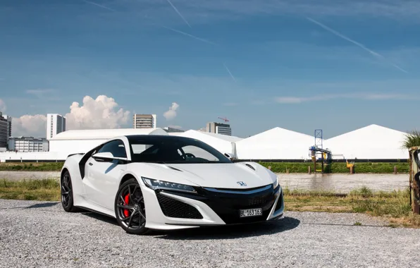 Картинка Honda, sky, blue, White, NSX