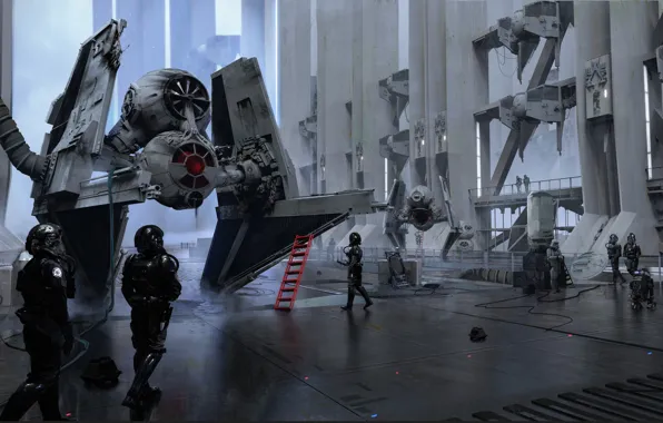 Площадка, летательный аппарат, обслуживание, ILM Art Department Challenge, The Ride