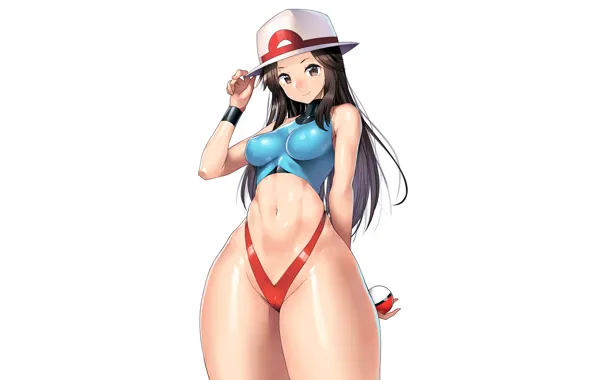Girl, sexy, long hair, boobs, anime, beautiful, pretty, brunette
