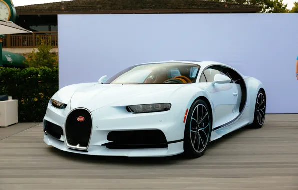 Bugatti, white, chiron