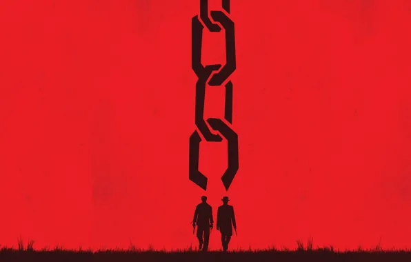 Обои красный, фильм, минимализм, red, western, Django Unchained, Джанго ...