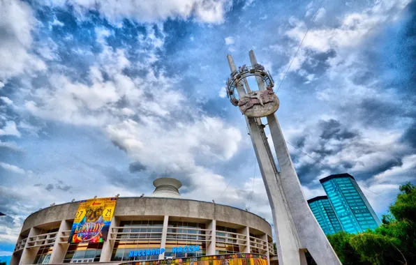 Небо, HDR, цирк, Алматы