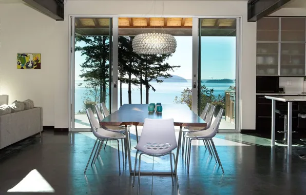 Интерьер, design, living room, home, Kapiz, big window