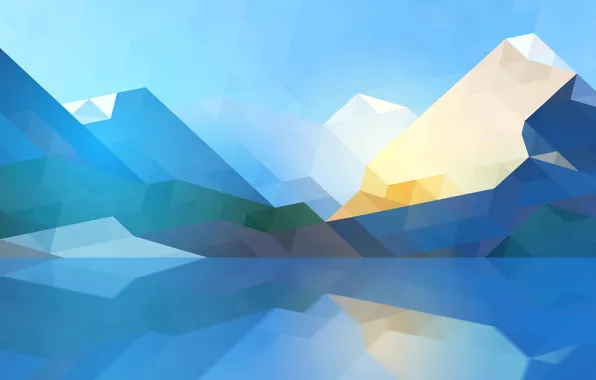 Абстракция, Горы, Linux, KDE, Plasma, параллелепипед, Треугольники, геометрические