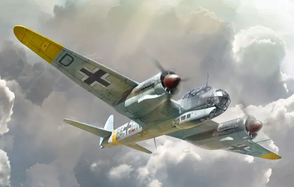 Картинка Junkers, люфтваффе, самолёт-разведчик, Ju 88D-1, дальний фоторазведчик