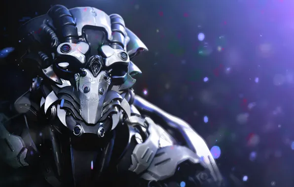 Робот, Лицо, Арт, Art, Фантастика, Characters, Creatures, Mecha
