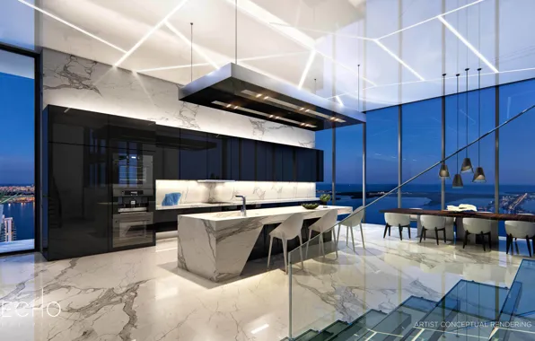 Penthouse, Miami, Pool, Kitchen, Brickell, Apartmán