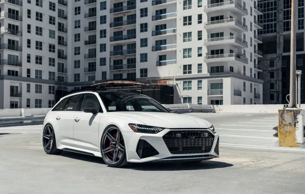 Картинка Audi, White, Avant, RS6, VAG