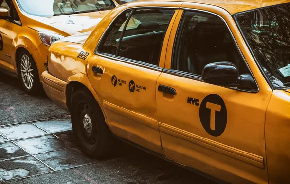 Такси, USA, желтое, New York, NYC, Taxi, CAR