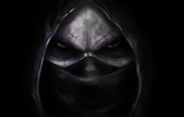 Black, Skull, Assassins, Kombat, Mortal, Portrait, Noob Saibot