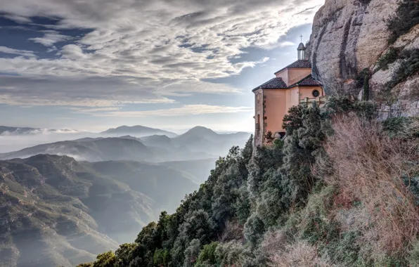 Гора, Испания, фуникулер, Santa Cova, Мосеррат, Святая Пещера