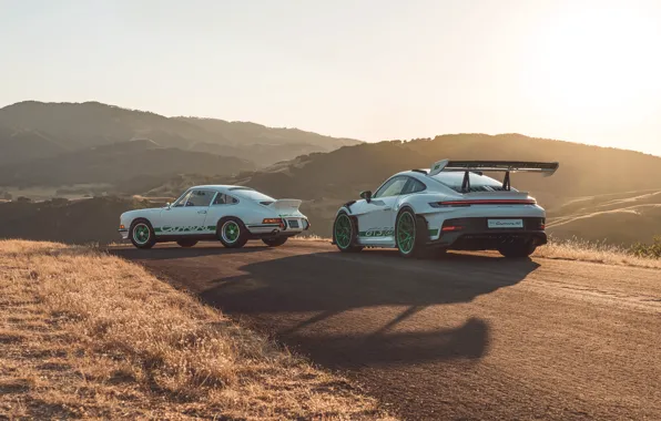 911, Porsche, rear view, Porsche 911 GT3 RS, Porsche 911 Carrera RS, Tribute to Carrera …