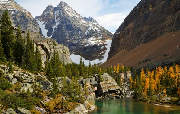 Картинка горы, озеро, Канада, Canada, Yoho National Park, Lake O'Hara