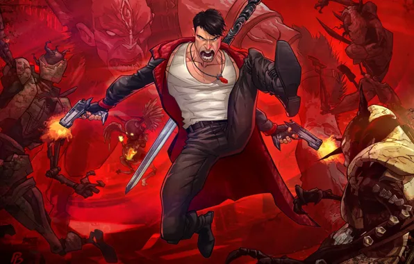 Dante, Данте, Capcom, Devil May Cry, Patrick Brown, Дьявол может плакать, DMC: Devil May Cry