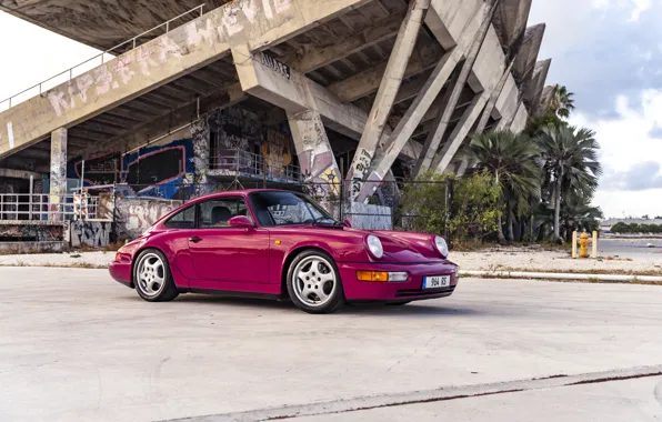 Pink, Porsche, Porsche 911, Porsche 964, Porsche 911 964 Carrera RS