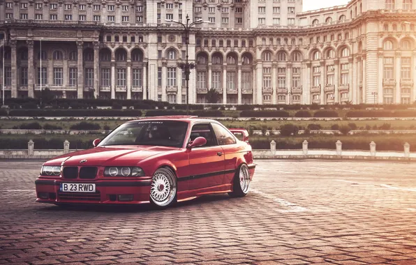 Картинка BMW, red, E36 tuning