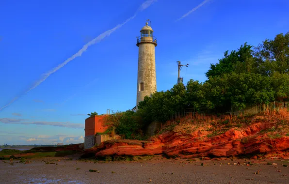 Картинка побережье, маяк, Англия, Hale