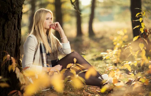 Картинка лето, девушка, природа