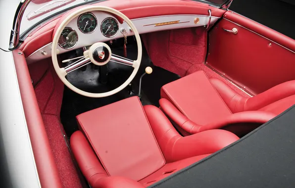 Porsche, ретро автомобили, Speedster, by Reutter, 1958, салон автомобиля, спортивный автомобиль, Porsche 356A 1600