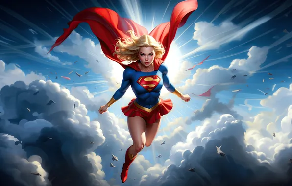 Картинка supergirl, courage, ai art