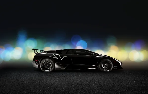 Картинка Lamborghini, Black, Murcielago, Side, LP670-4, Super, Veloce