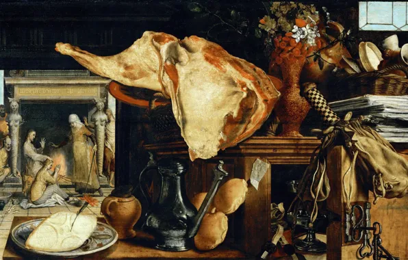 Картина, Натюрморт, ванитас, Питер Артсен, Pieter Aertsen