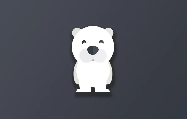 Картинка bear, minimalism, animal, funny, digital art, artwork, cute, simple background