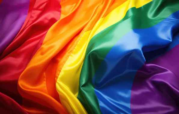 Rainbow, flag, fabric, LGBTQ