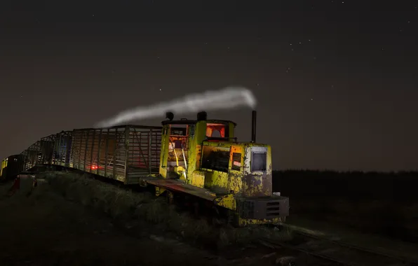 Lights, Night, Ghost Train